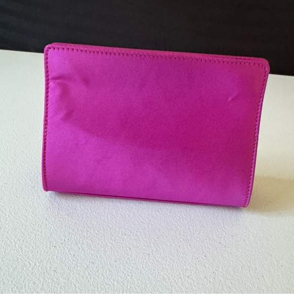 The Attico Clutch Fuchsia Pink Satin